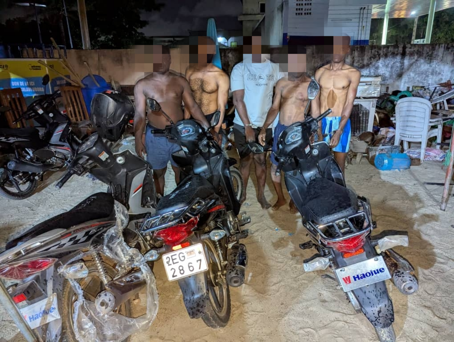 Lutte contre l'insécurité à Godomey : Un vaste réseau de vol de motos démantelé par la Police Républicaine